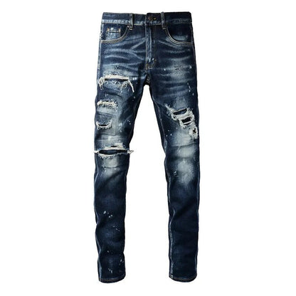 Holes Patchwork Jeans