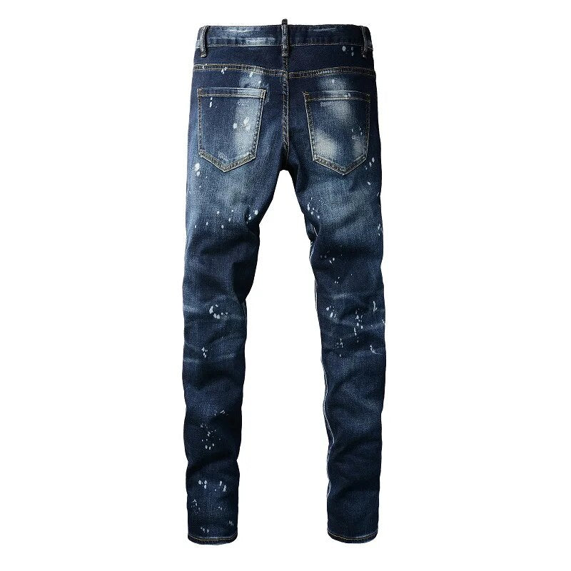 Holes Patchwork Jeans