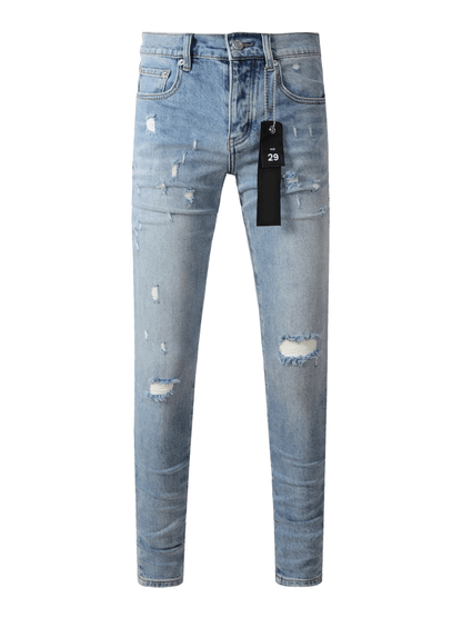 Light Blue Ripped Classic Jeans
