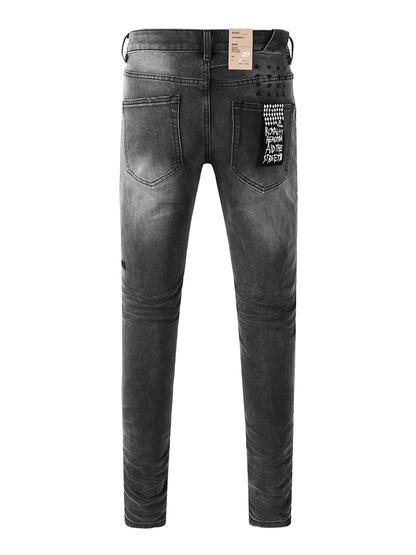 Smoky Gray Ripped Jeans
