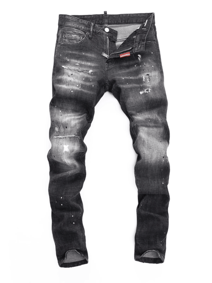 Smoky Gray Paint Jeans