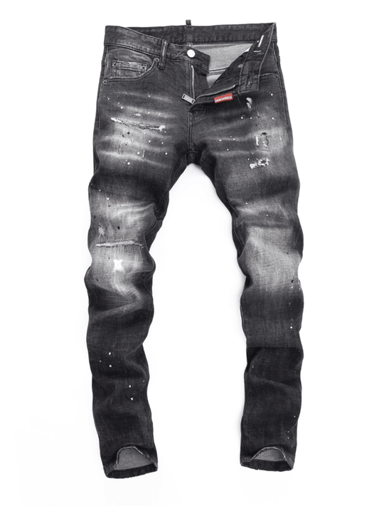 Smoky Gray Paint Jeans