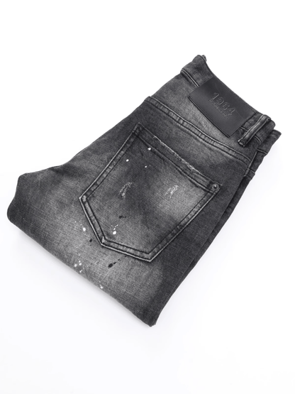 Smoky Gray Paint Jeans
