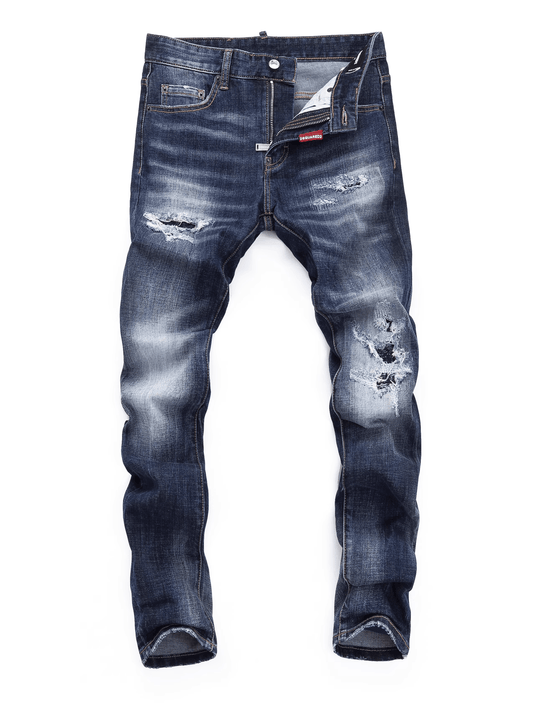 Washed White Ripped Jeans