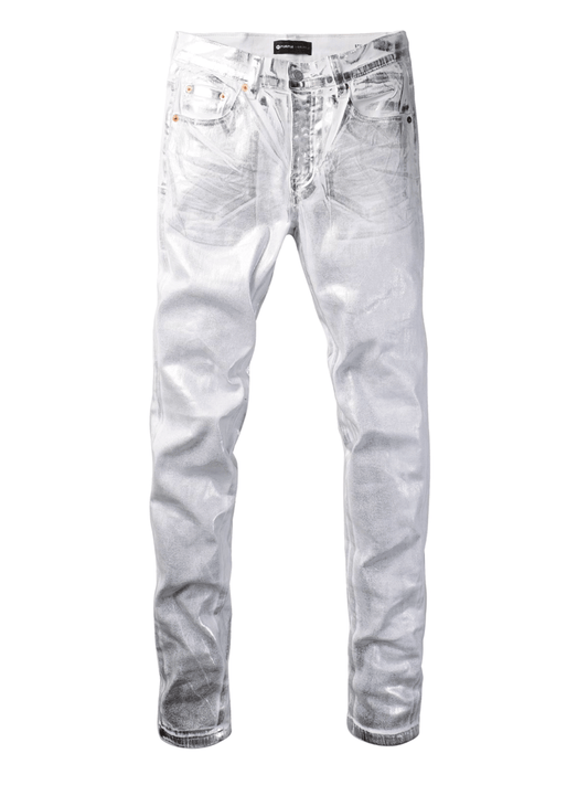 White Silver Classic Jeans