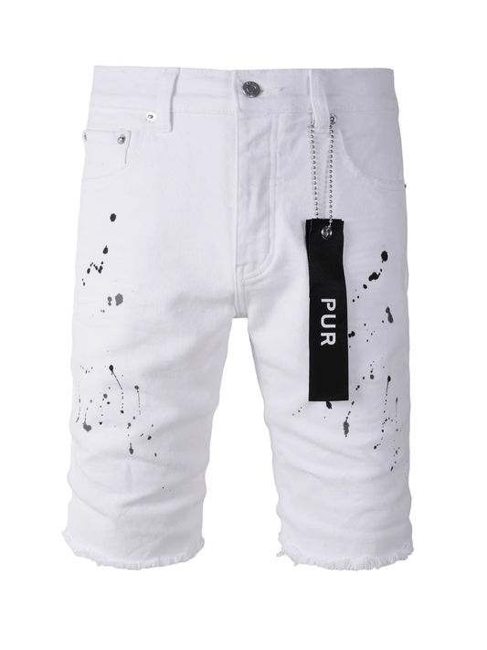 White Paint Dot Jeans