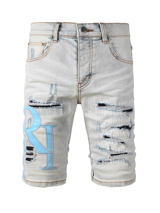 White Ripped Writing Jeans