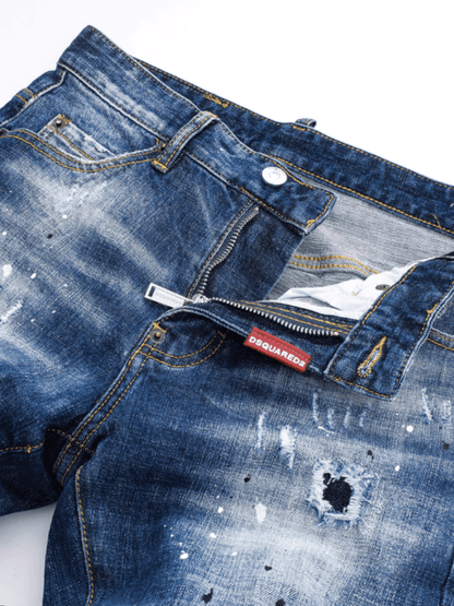 Light Blue Paint Jeans