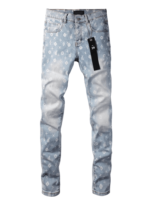 White Creative Paint Jeans